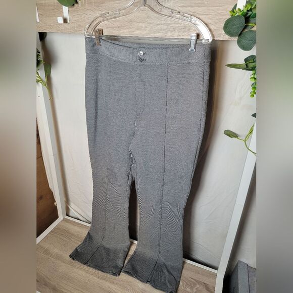 Maeve Anthropologie Wide Leg Pants High Waist Seam Ankle Slit Trousers Plaid 14 - Picture 5 of 14